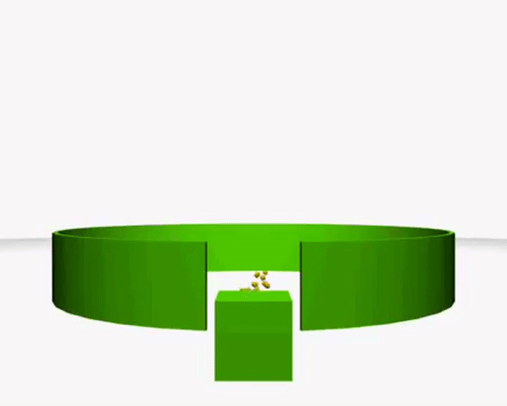 Esquema del experimento de Rutherford