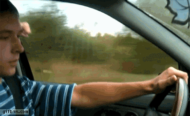 Superman en el auto