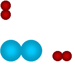 Representación de reacción de agua